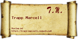 Trapp Marcell névjegykártya